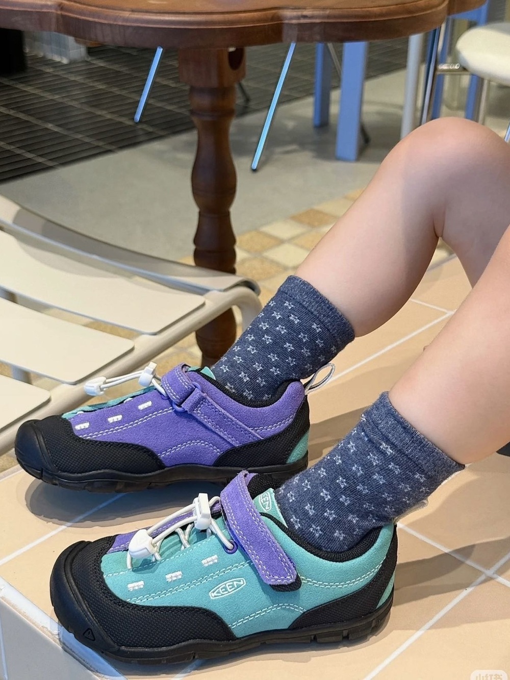 Keen Big Kids' Jasper II - Bright Aqua/ Purple - US 13/21 cm